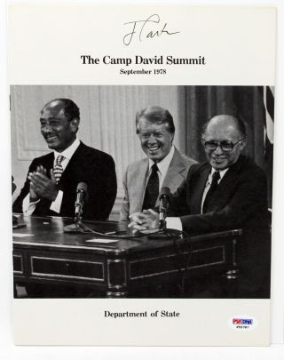 President Jimmy Carter Signed Autographed The Camp David Summit Psa/dna P55787