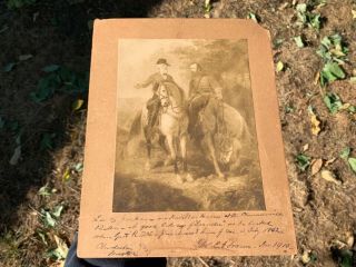 Unusual Signed Thomas Lee Broun Civil War Photograph Of Robert E.  Lee & Jackson