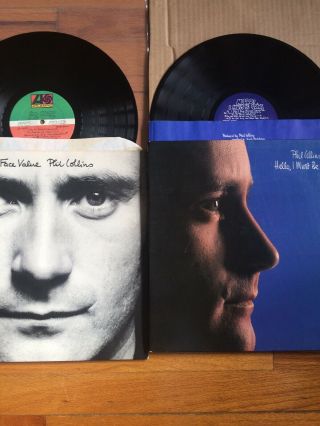 Phil Collins - Face Value,  1981 And Hello I Must Be Going,  1982 Vinyl Records