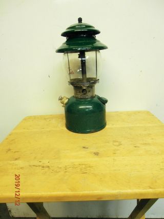 Vintage Coleman Model 200a700 Single Mantle Green Lantern