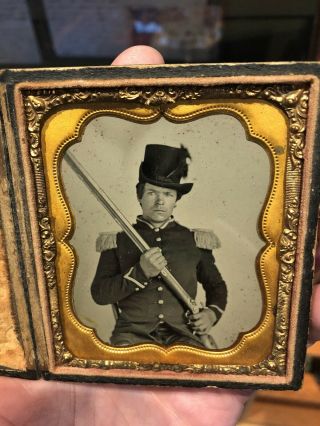 Great Civil War Soldier Ambrotype Confederate?
