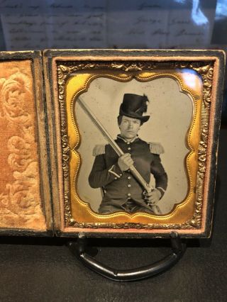 Great Civil War Soldier Ambrotype Confederate? 3