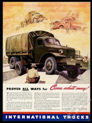 1941 International Harvester 6 Wheel Us Army Truck Independent Suspension Ad