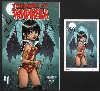 Chrissie Zullo Signed Vengeance Of Vampirella 1 Sketch & Exc Art Print