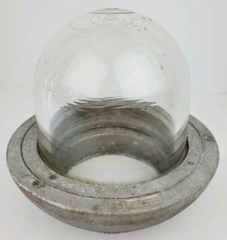 Vintage Crouse - Hinds Industrial Explosion Proof Thick Glass Globe Light Shade