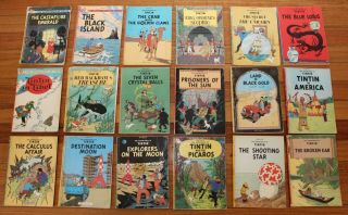 Vintage - The Adventures Of Tintin - Herge / Methuen - 1970s - 18 Comics