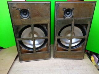 Estate Vintage Speakers Pair H.  J.  Leak & Co Leak Sandwich Loudspeakers U Tube