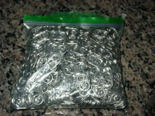 350 Soda Pop Beer Can Pull Tabs All Silver Color Aluminum