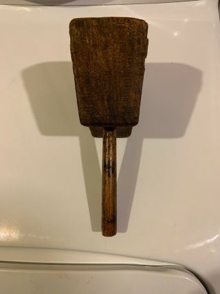 Vintage Wood Mallet Woodworking Hammer Primitive Carpenter Tool 2