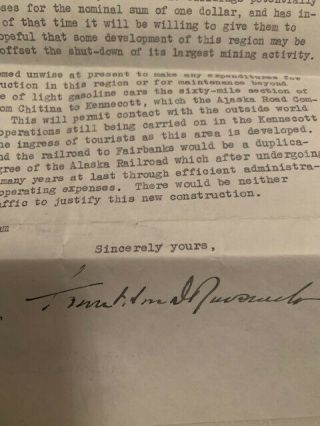 1939 letter from President Franklin Delano Roosevelt to York Gov Sulzer 2
