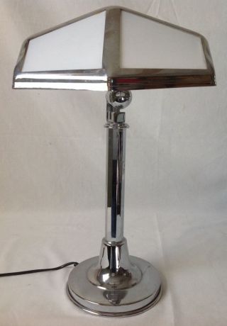 Vintage Lumess Chrome Table Lamp Switzerland Mid Century Modern