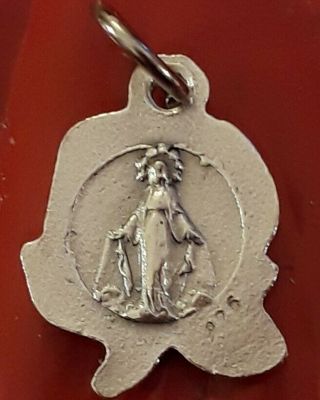 925 Sterling Silver Filled Rose Saint Virgin Mary Pendant Charm Bracelet Medal 2