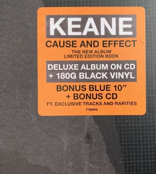 KEANE CAUSE AND EFFECT DELUXE VINYL LP,  BLUE 10”,  2 x CD,  SIGNED PRINT 3