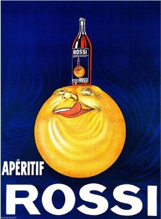 Aperitif Rossi Wine Liqueur Beer French Vintage Advertisement Art Poster Print