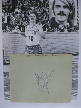 Steve Prefontaine - Rare Autograph - Album Page Hand Signed By Pre - Died At 24