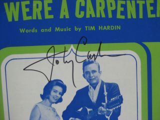 JOHNNY CASH & JUNE CARTER CASH - AUTOGRAPHED SHEET MUSIC - HAND SIGNED BY BOTH 2
