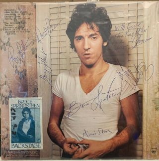 Bruce Springsteen E Street Band Fully Signed Vintage Darkness Lp Full Jsa Letter