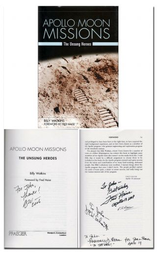 Fred Haise Handsigned Book " Apollo Moon Missions ",  Others - 3h131