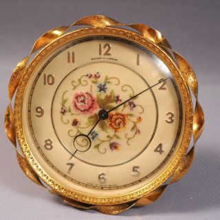 Regent Of London Petit Point Filigree Dressing Table Vanity Clock Well