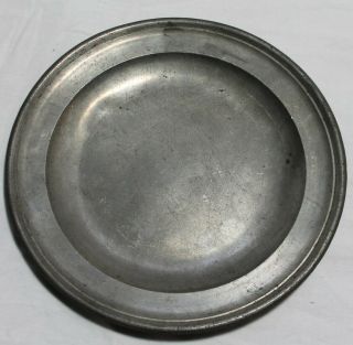 Rare Antique 18th Century London Townsend Compton Forged Pewter Plate Dish Bowl
