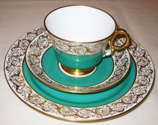 Adderley Fine Bone China England Trio: Set Tea Cup,  Saucer And Desert Plate