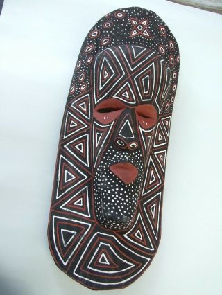 Vintage African Tribal Wood Mask Carved - Painted Estate Find Primitive Art