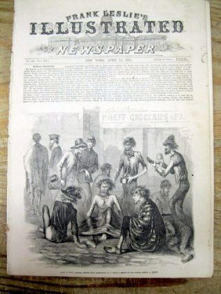 1865 Illustrated Civil War Newspaper Confederate Capital Richmond Va Captured