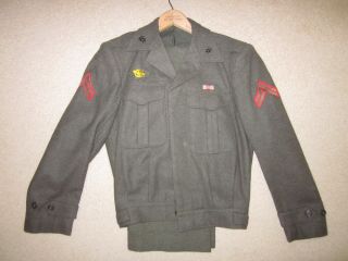 Vintage Wwii Usmc Us Marine Corps Dress Uniform Jacket And Trousers