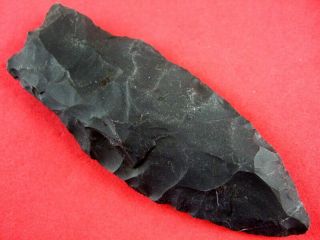 Fine Authentic 3 5/8 Inch Ohio Stemmed Lanceolate Point Indian Arrowheads