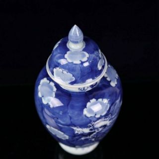 chinese old blue and white porcelain Hand painted dragon hat - covered jar /Wd01 3