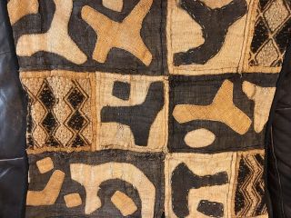 Vtg Kuba Cloth African Art Congo Velvet Textile Raffia (2) Pillow Covers Sham