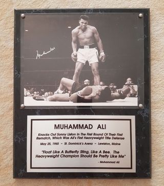 Muhammad Ali Signed Photo.  Stacks Of Plaques