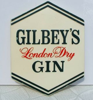 Gilbeys London Dry Gin Optic Clip / Front.  Pub Bar Alcohol Drink Mancave.
