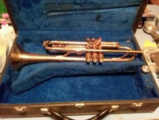 Vintage King Trumpet With Bach 7c Mouthpiece And Good Case