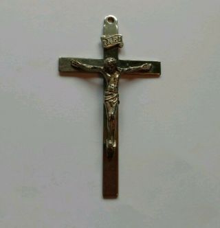 Vintage Sterling Silver Crucifix Cross Pendant AF Detailed Design EUC 2