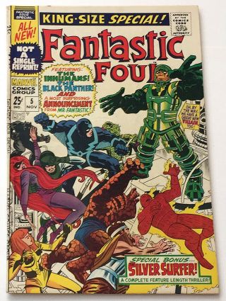 Fantastic Four Annual 5 (1st Psycho - Man And 1st Solo Surfer,  Vf,  Marvel 1967)