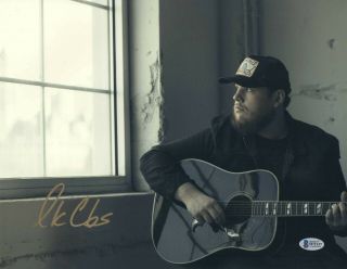 Wow Luke Combs Signed 11x14 Photo Authentic Autograph Beckett Bas 5
