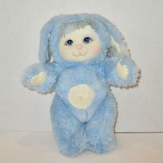 My Child Mattel Vintage 1986 Pet Puppy Dog Bunny Rabbit Blue Plush Htf Animal