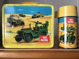 Vintage 1967 The Rat Patrol Lunchbox And Thermos