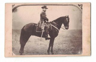 Vtg Civil War CDV L.  M.  C.  H.  Havland on Horse 34th Mass Infantry Worcester Sword 2