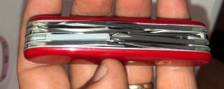 Vintage Victorinox Old Stock EXPLORER RED - SWISS ARMY KNIFE W/ Box 3