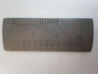 Extremely Rare And Unusual 3 Inch Steel Ruler Pre 1900 Hand Engraved
