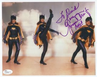 Yvonne Craig Hand Signed 8x10 Color Photo Sexy Batgirl To David Jsa