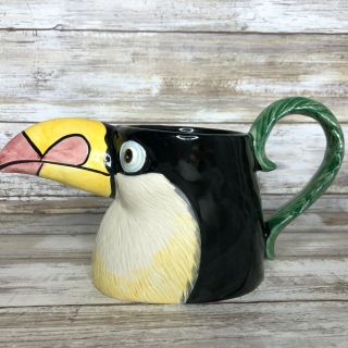 Vintage 1991 Fitz And Floyd Ceramic Toucan Bird Coffee Mug