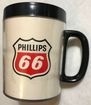 Phillips 66 Vintage Insulated Coffee Mug - VG In Plastic 2
