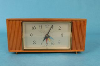 Vintage Mid Century Modern General Electric Cbs Radio Network Promo Alarm Clock