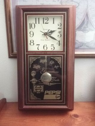 Vintage Hanover Generations Of Pepsi Wall Clock