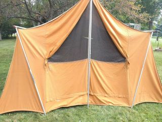 Vintage Coleman Canvas Holiday Tent Model 8430 - 720 9 ' x 12 ' 2