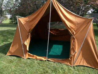 Vintage Coleman Canvas Holiday Tent Model 8430 - 720 9 ' x 12 ' 3