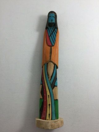 Blue Corn Native American Shalako Kachina Doll Signed By The Artist